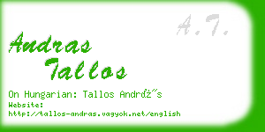 andras tallos business card